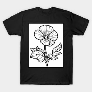 Black And White Sweetpea Design T-Shirt